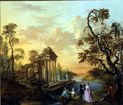 Homage to Love by Louis Joseph Watteau de Lilleattr. to Watteau